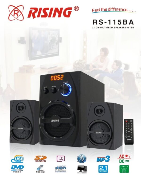 2.1 Channel Multimedia Speaker System with Subwoofer RS-115BA