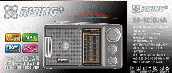 FM/TV/AM/SW1-9 12 Bands Receiver RS-3010UAR