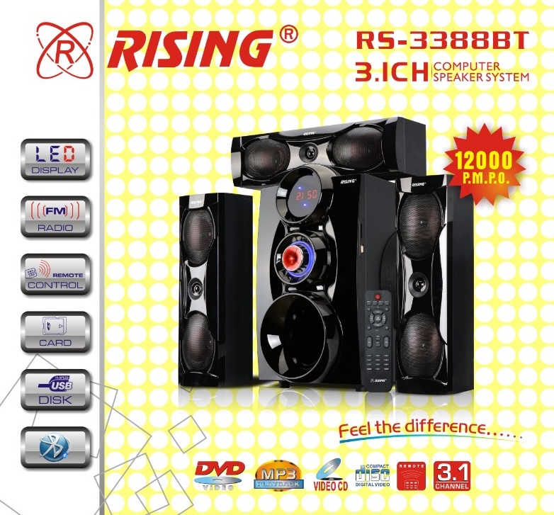 3.1 Channel Computer Multimedia Speaker System with Bluetooth Rising RS-3388BT - Image 2