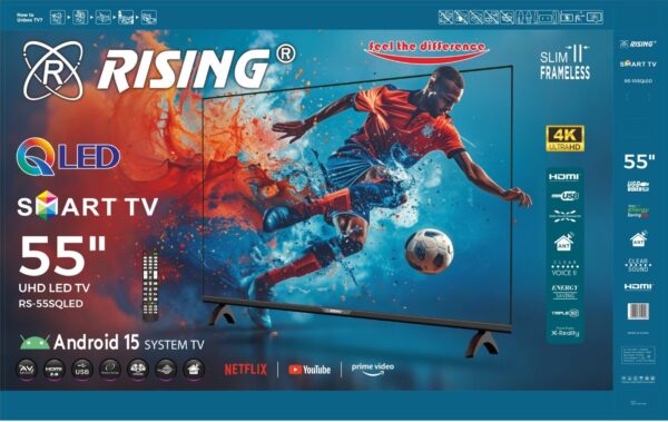 Rising 55" QLED Frameless Smart TV RS-55SQLED