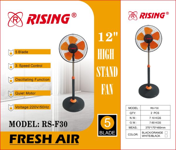 12 Inch High Stand Fan RS-F30