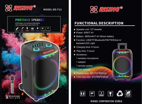 Portable Octagon Speaker RS-T13